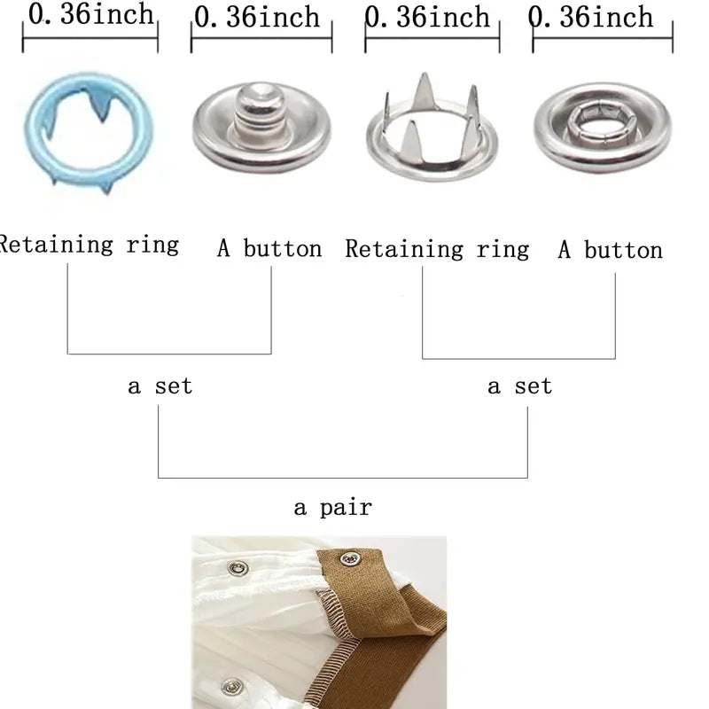 Seamless Stitching Sewing Kit-100Pcs Invisible Colored Metal Buckle & Manual Pressure Pliers 🔧