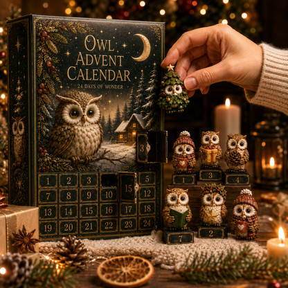 ✨24-Day Christmas Countdown Advent Calendar –owl Ornament