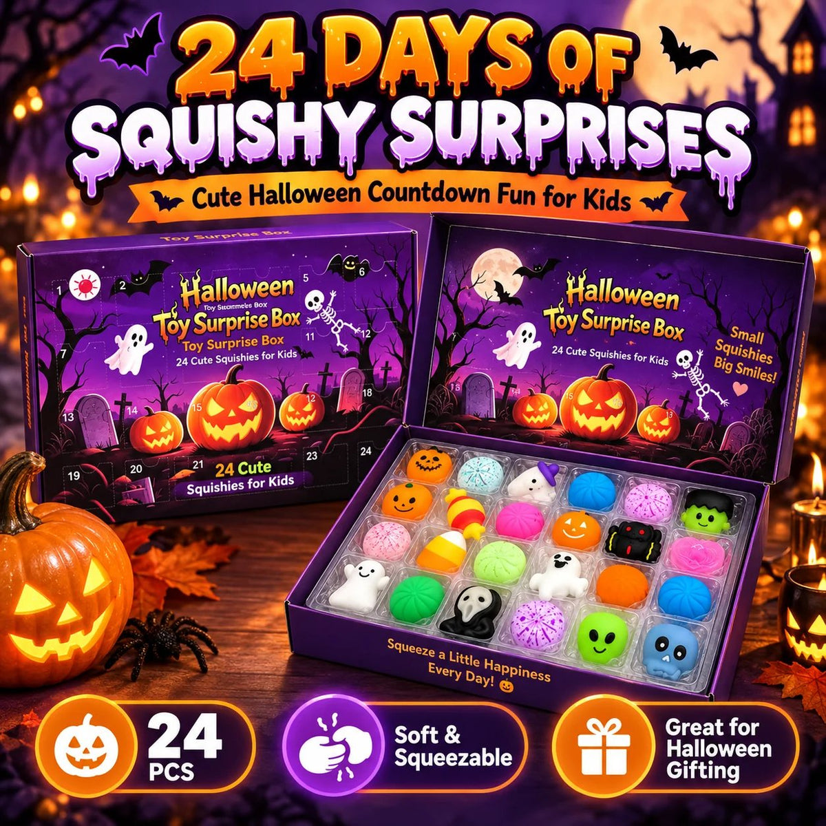 Hot sales🔥24-Piece Halloween Squishy Surprise Box - image 1