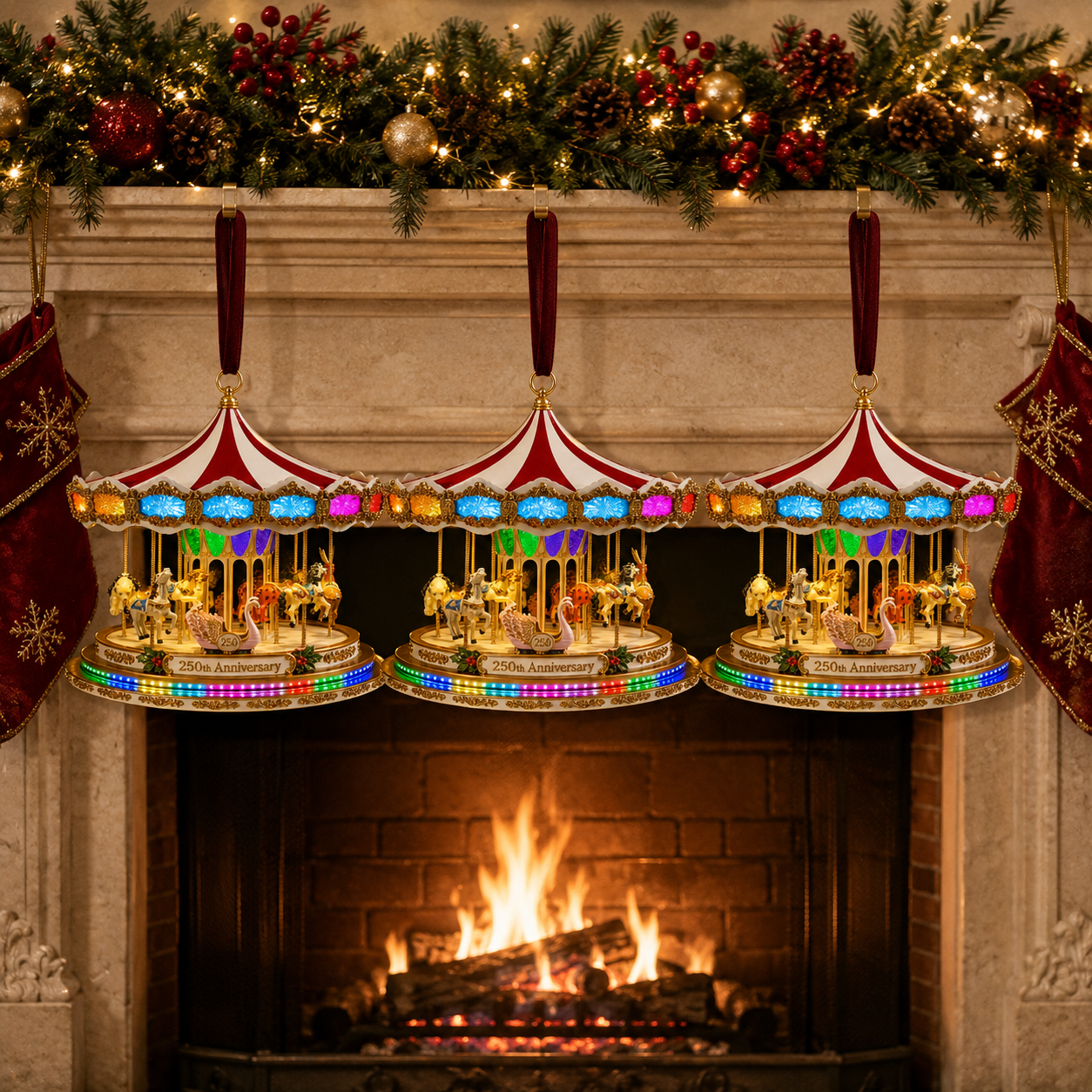 ✨250th Anniversary Carousel Christmas Tree Ornament