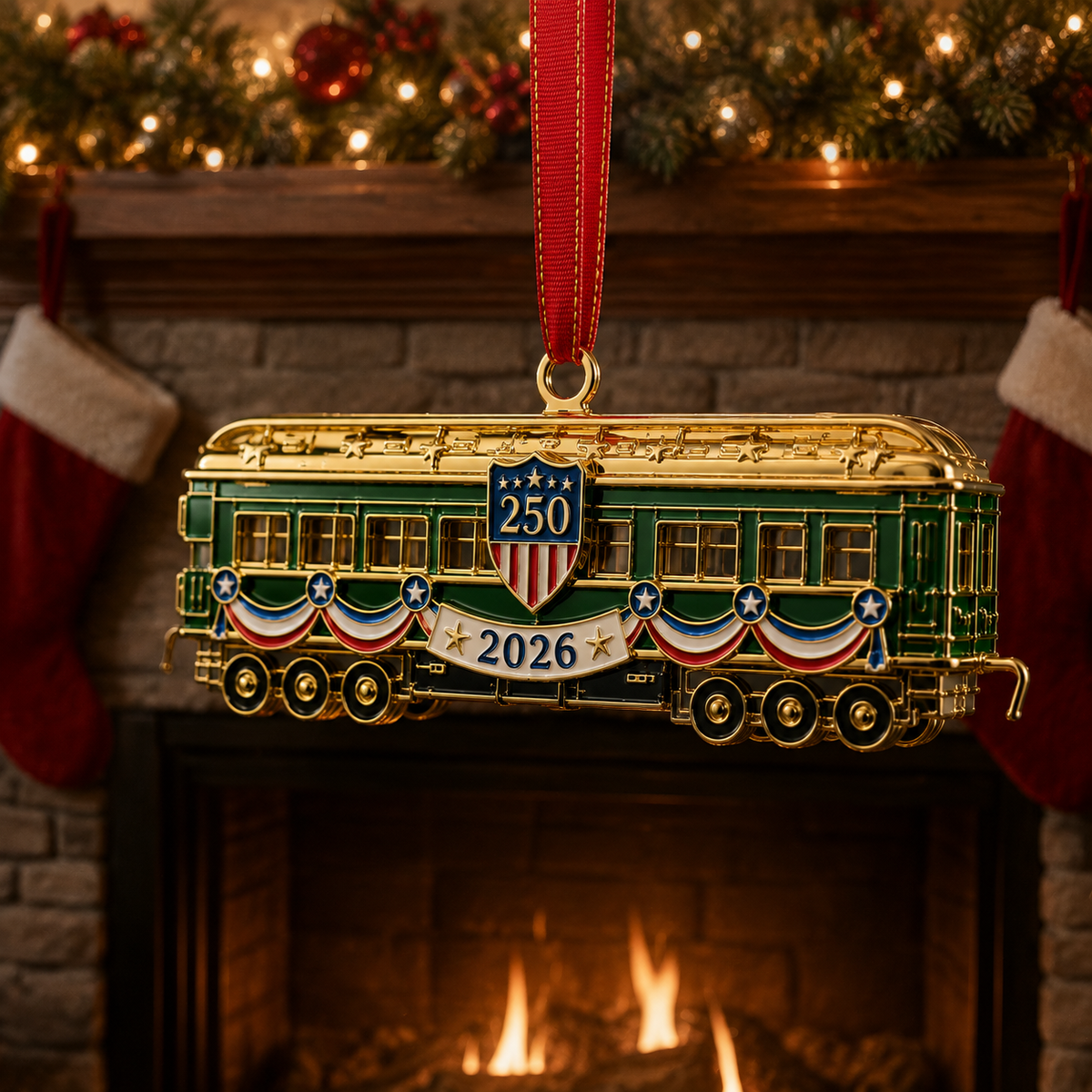 ✨250th Anniversary Edition Gold-and-Green Vintage Tram
