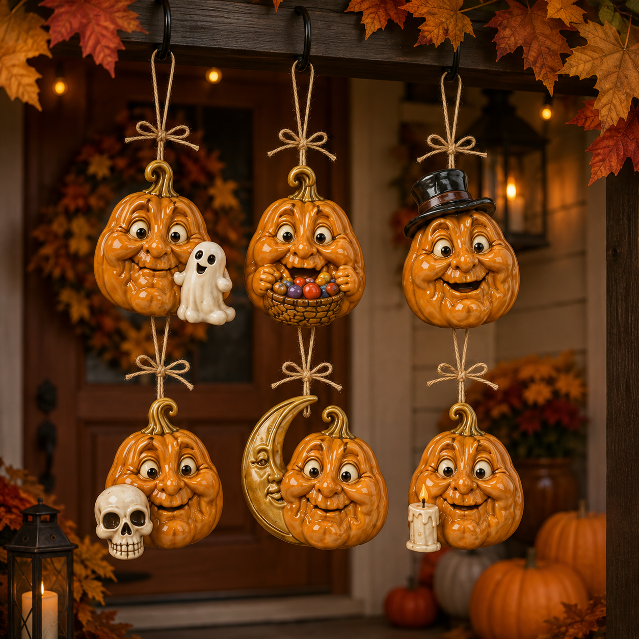 ✨24-Day Christmas Countdown Advent Calendar –Halloween Pumpkin Ornament