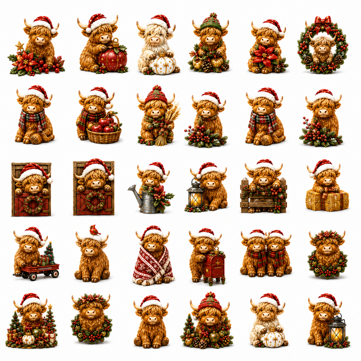 🔥Last 30 pcs✨⏰Last day 50% off🔥✨24-Day Advent Calendar - Highland Cattle