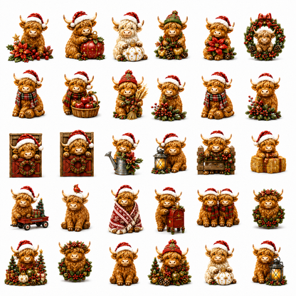 🔥Last 30 pcs✨⏰Last day 50% off🔥✨24-Day Advent Calendar - Highland Cattle