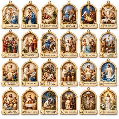 Story of Jesus 2026 – 24 Days of Faith & Wonder Advent Calendar with 24 Unique Biblical Scene Miniatures, Christian Christmas Collectible Gift