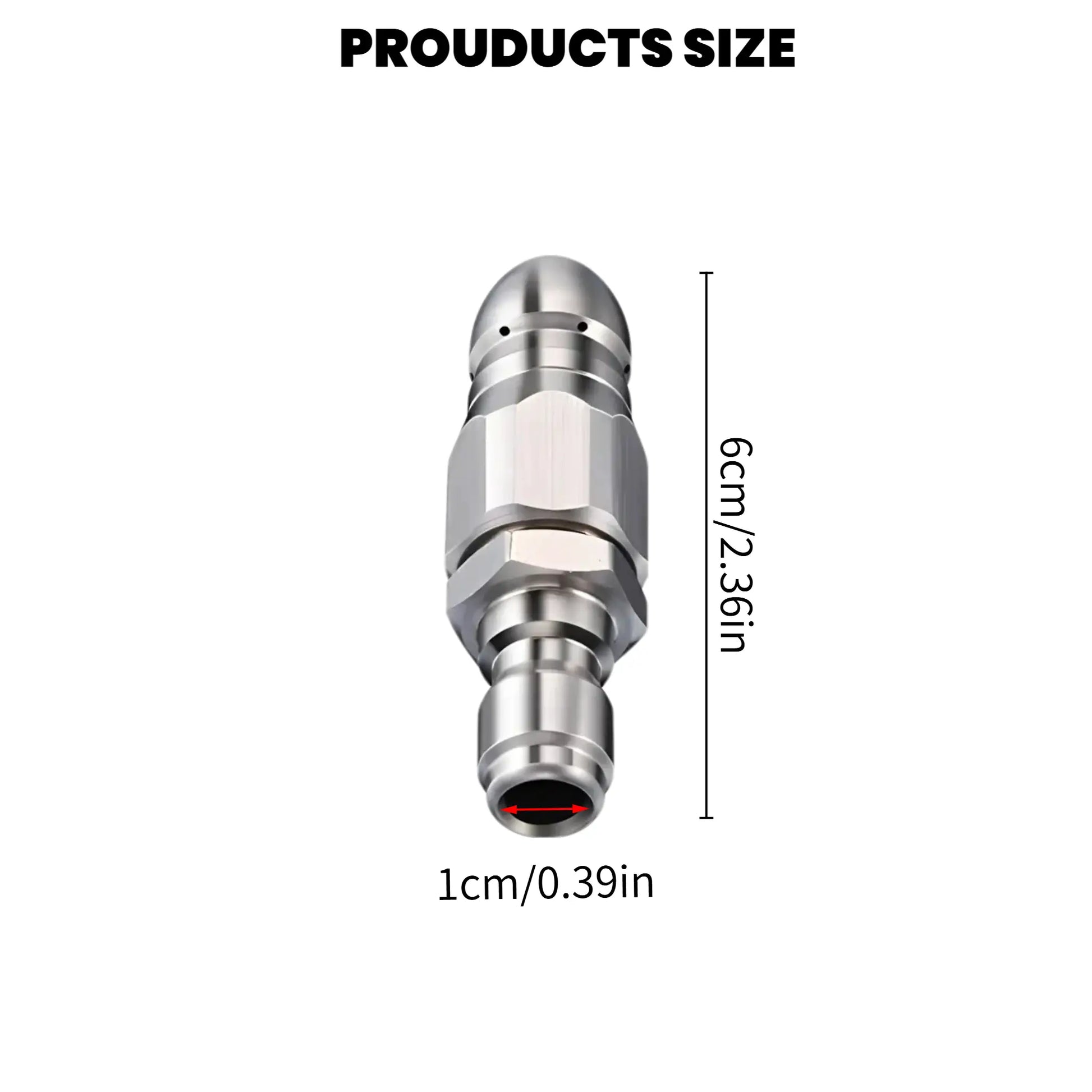 Washer Sewer Jetter Nozzle with Stainless Steel, Mini Compact Durable Sewer Jet Nozzle🚰 - image 10