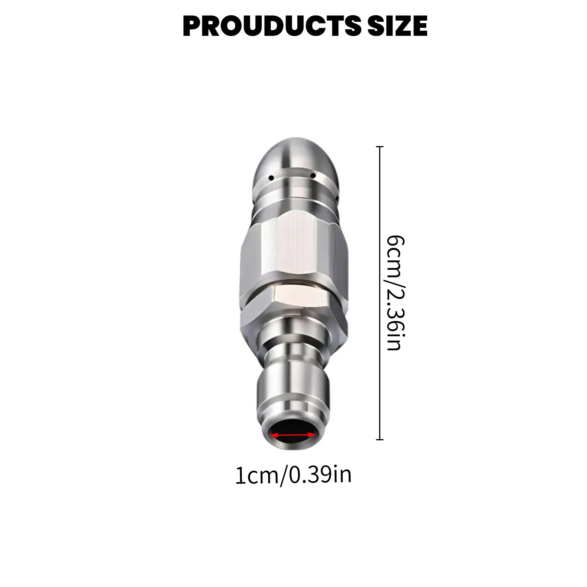 Washer Sewer Jetter Nozzle with Stainless Steel, Mini Compact Durable Sewer Jet Nozzle🚰 - image 10