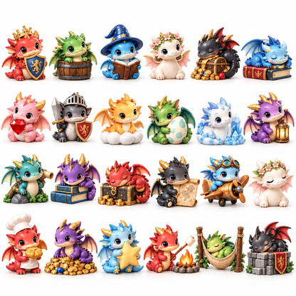2026 Kingdom of Dragons Advent Calendar – 24 Unique Collectible Dragon Figurines for a Magical Christmas Countdown