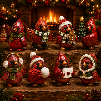 🔥Last 50 pcs✨⏰Last day 50% off🔥✨24-Day Advent Calendar - cardinal Christmas ornaments