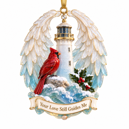 Cardinal & Angel Wing Memorial Ornaments