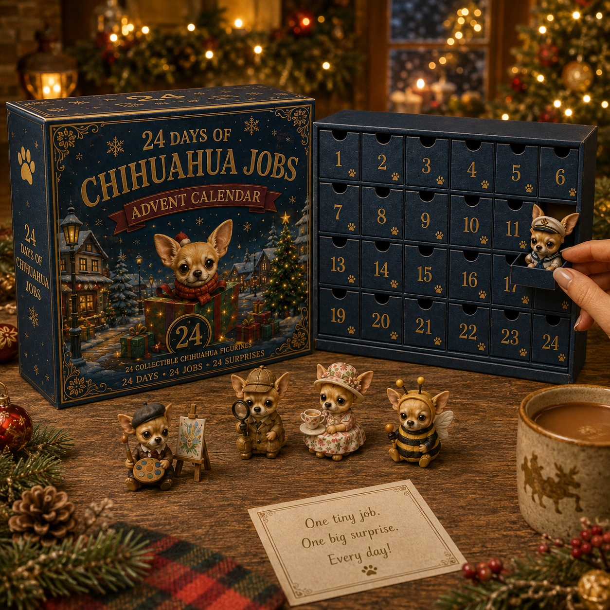 Chihuahua Jobs Advent Calendar 2026 – 24 Days of Unique Chihuahua Miniature Collectibles,