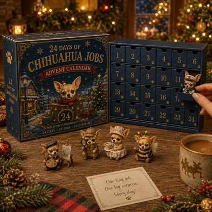 Chihuahua Jobs Advent Calendar 2026 – 24 Days of Unique Chihuahua Miniature Collectibles,