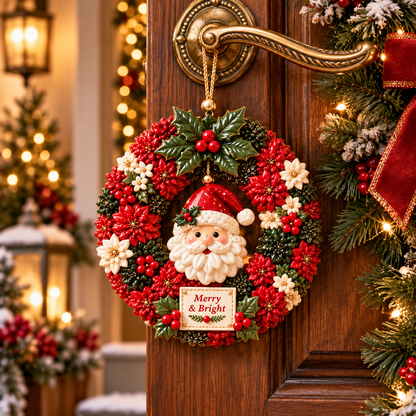 Merry & Bright Christmas Wreath Ornament Collection – 6-Piece  Santa, Snowman, Gingerbread, Nutcracker, Reindeer & Cardinal Christmas Tree Decorations | Festive Holiday Keepsake Gifts