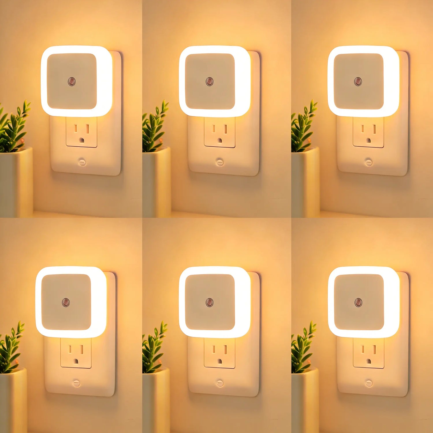 6‑Pack Compact Ultra‑Energy‑Saving Smart LED Night Lights💡 - image 1