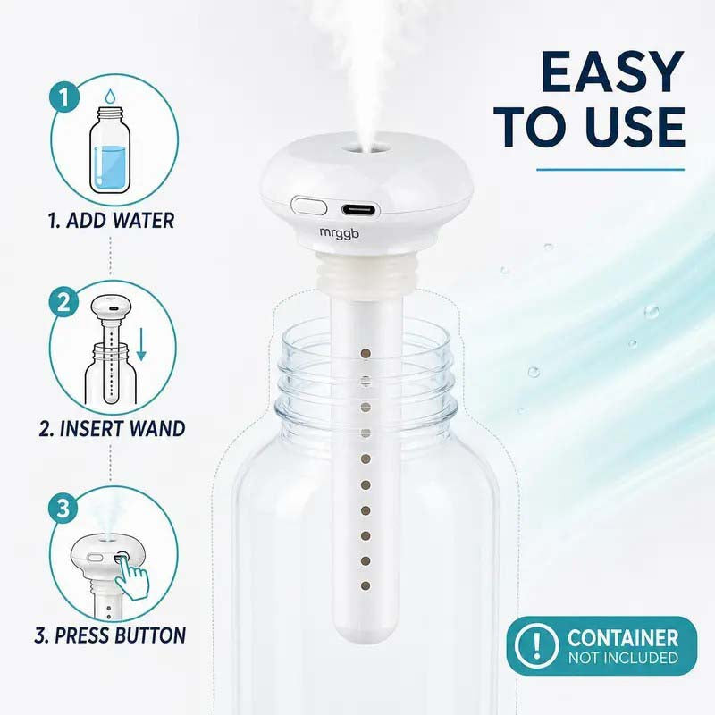 Mini USB Cool Mist Portable Donut Humidifier, Unlimited Water Tank Small Desktop Mist Maker 💧