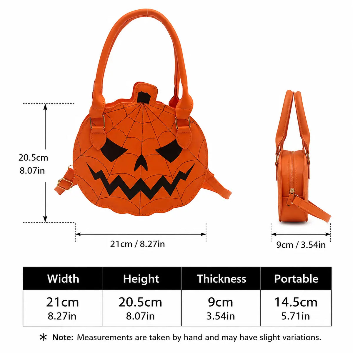 Spooky Jack-O-Lantern Pumpkin Crossbody Bag Novelty Spiderweb Stitching Handbag🎃 - image 10