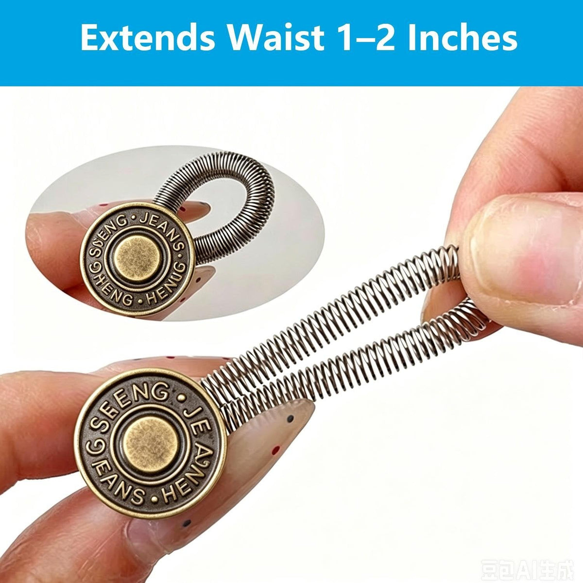 👖 8-Piece Metal Button Extenders for Jeans & Pants - image 6