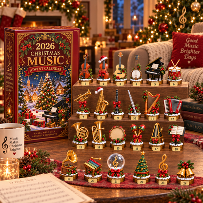 2026 Christmas Music 24-Day Countdown Calendar –  Holiday Collectible Gift for Music Lovers