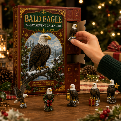 ✨24-Day Christmas Countdown Advent Calendar – bald eagle  Ornament