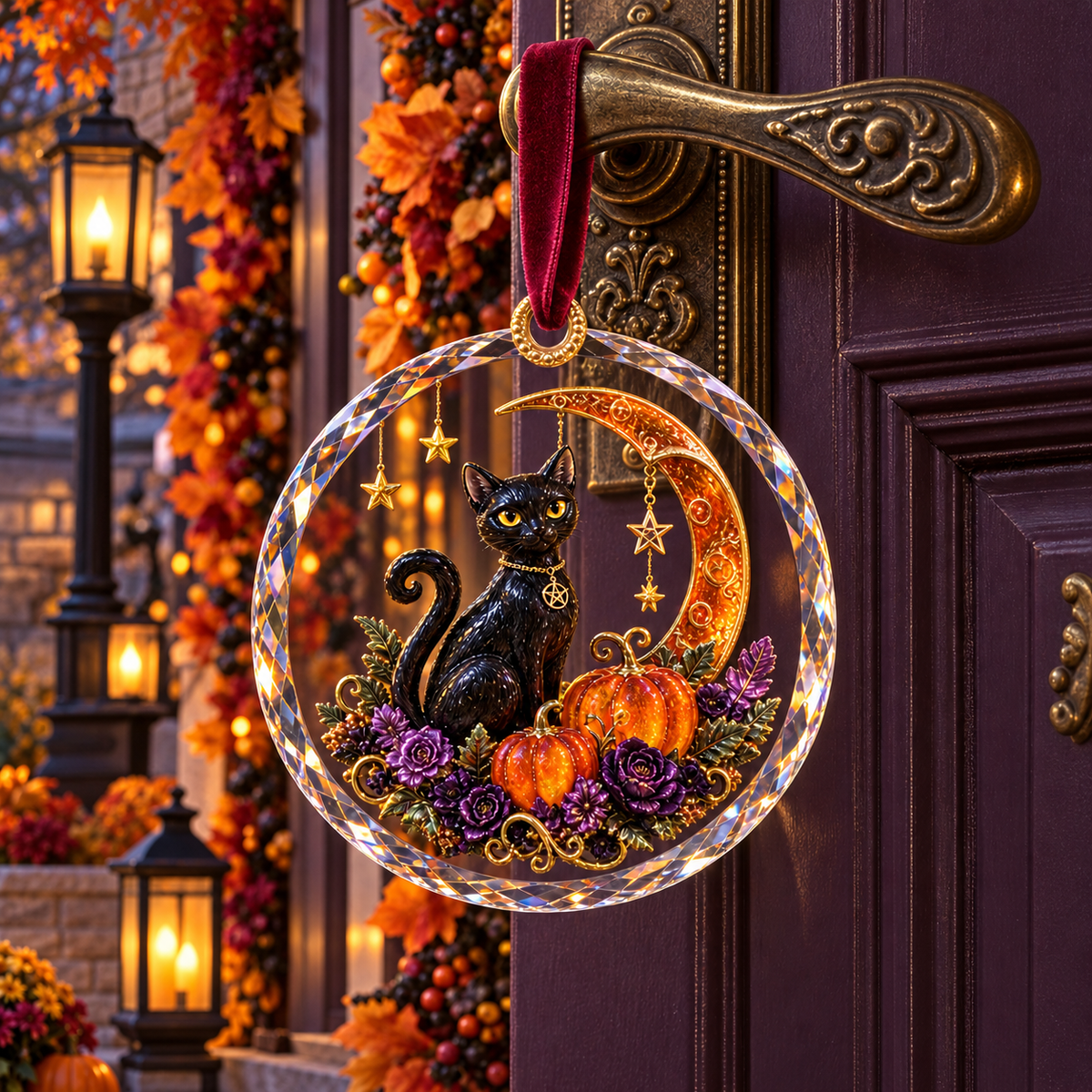2026 Enchanted Halloween Hanging Ornaments – 8 Whimsical Designs with Ghosts, Black Cats & Moonlit Magic