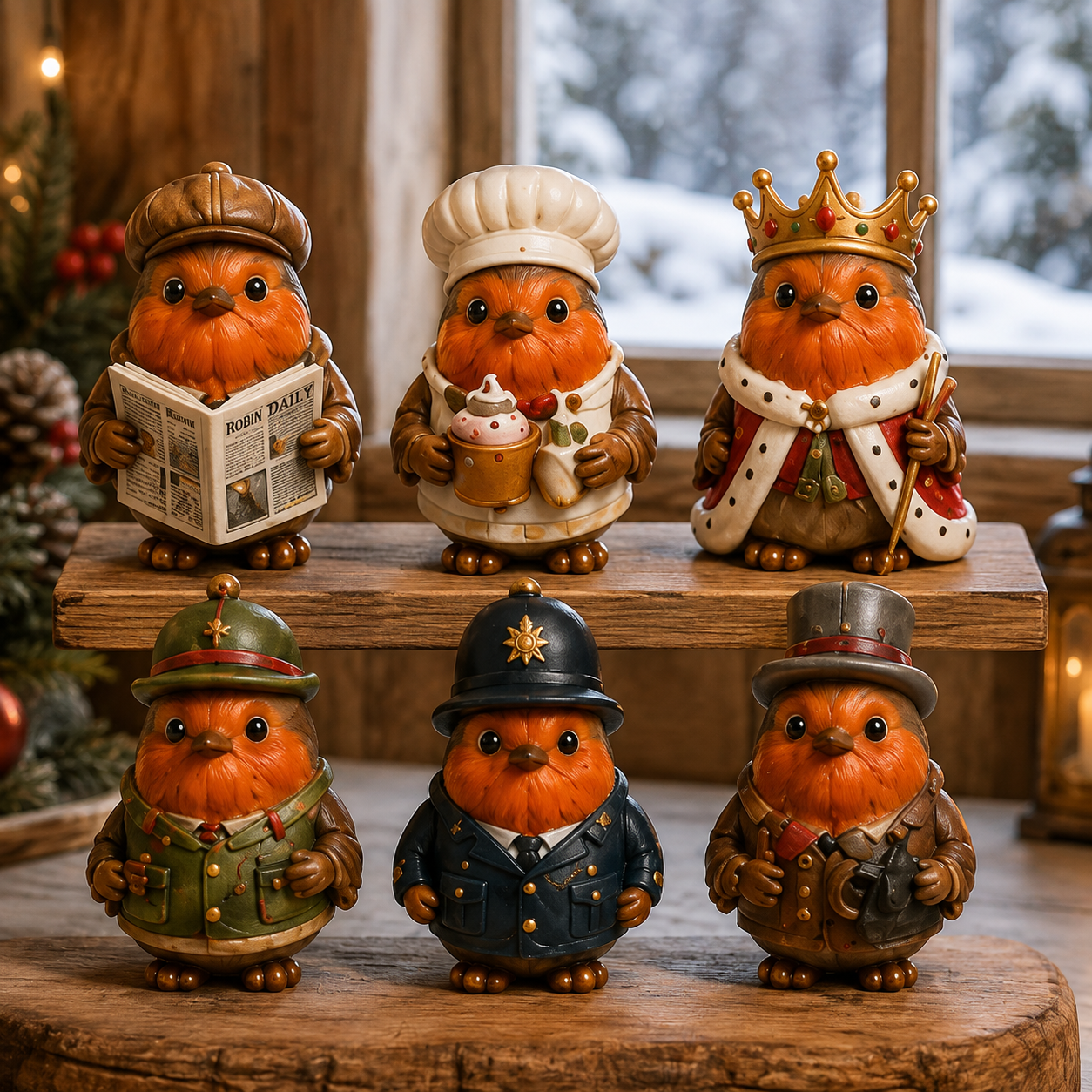 Robin Christmas Advent Calendar 2026 – 24 Days of Unique  Collectible Robin Miniatures, Festive Countdown Gift for Bird Lovers & Garden Lovers