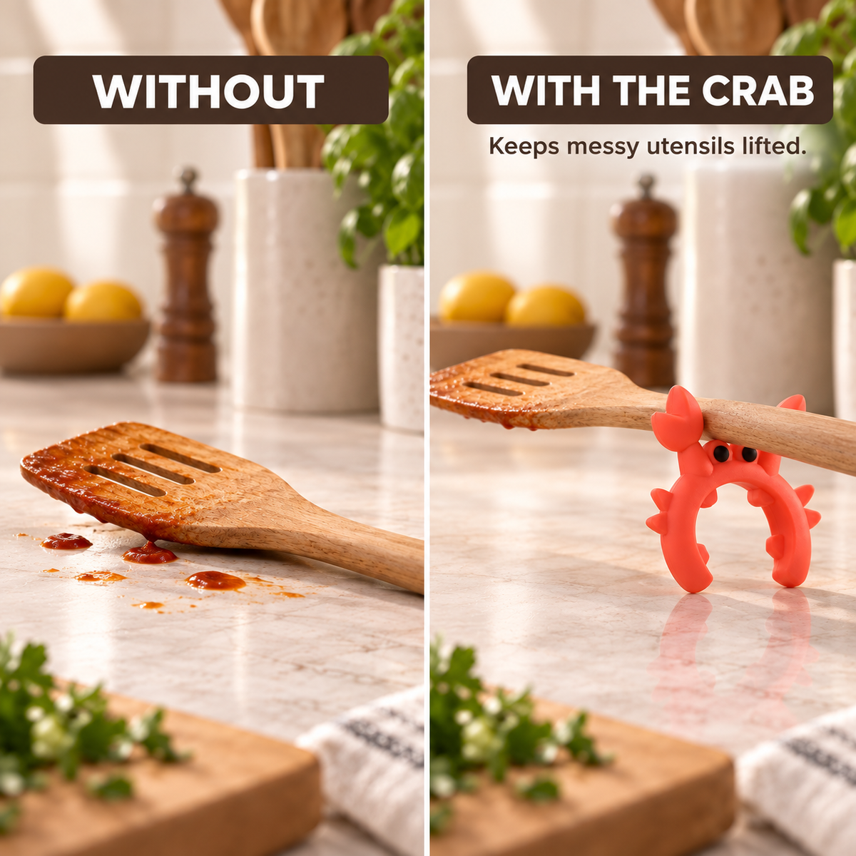🦀 2-in-1 Crab Pot Clip – Utensil Rest & Boil-Over Guar - image 2