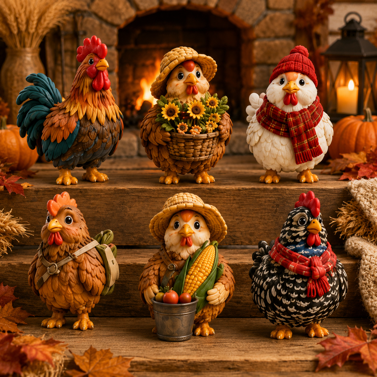 Harvest Hens Advent Calendar 2026 – 24 Days of Farmhouse Chicken Collectibles, Autumn Harvest Surprises & Gifts for Chicken Lovers, Acrylic Charms Blind Box