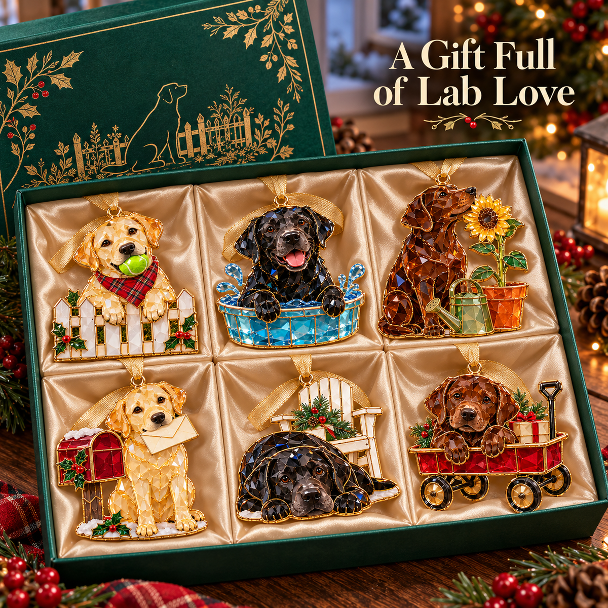 Labrador Retriever Christmas Ornaments – 6 Charming Designs for Lab Lovers