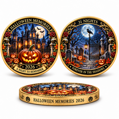 2026 "Halloween Memories" — A double-sided "Halloween Night of the 31st" commemorative coin, crafted especially for Halloween enthusiasts.