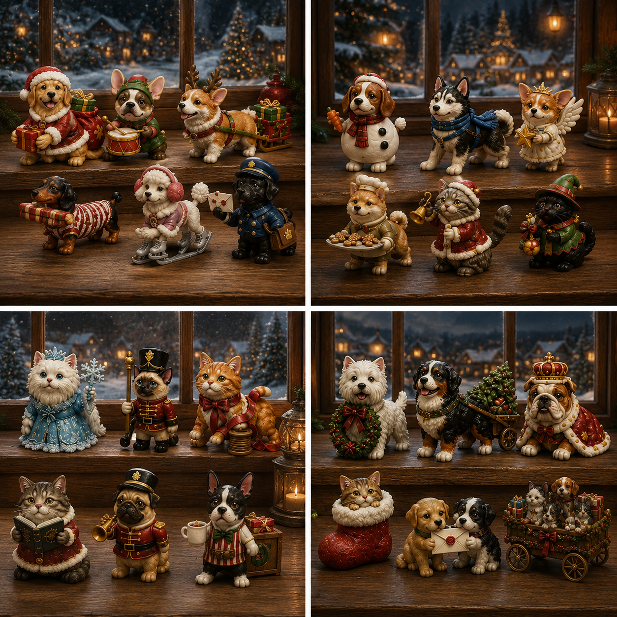 24 Days of Christmas Pet Parade Advent Calendar – 24 Unique Holiday Pet Miniatures