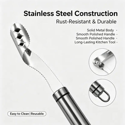Stainless Steel Pepper Corer Seed Remover Tool, Chili Bell Pepper Core Deseeder 🌶️
