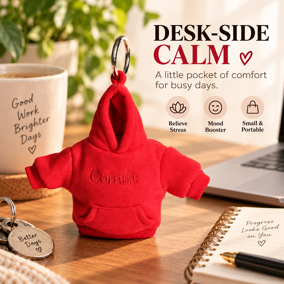 🔑 Stress-Relief Hoodie Charm – Portable Clip-On Keychain, Stylish & Multi-Use Gift Idea - image 6