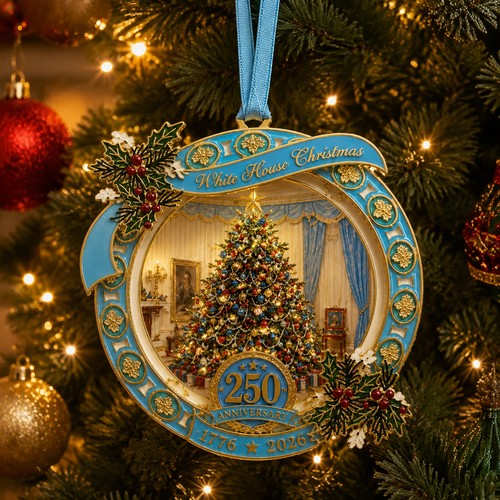 ✨250th Anniversary View of the Christmas tree in the White House bedroom
