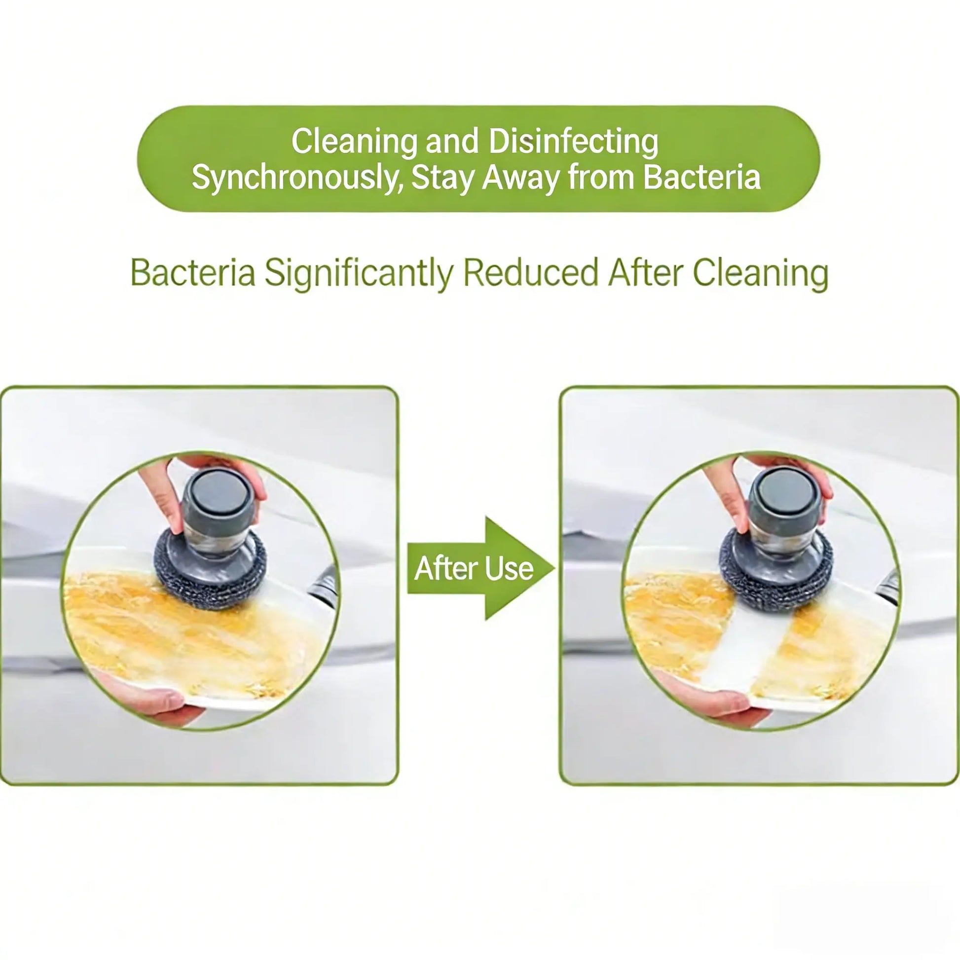 Plastic Auto-Dispense Dish Brush - Multifunctional Pot Scrubber🧼 - image 8