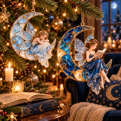 ✨ 2026 Enchanted Moon Fairy Christmas Ornaments – Set of 6