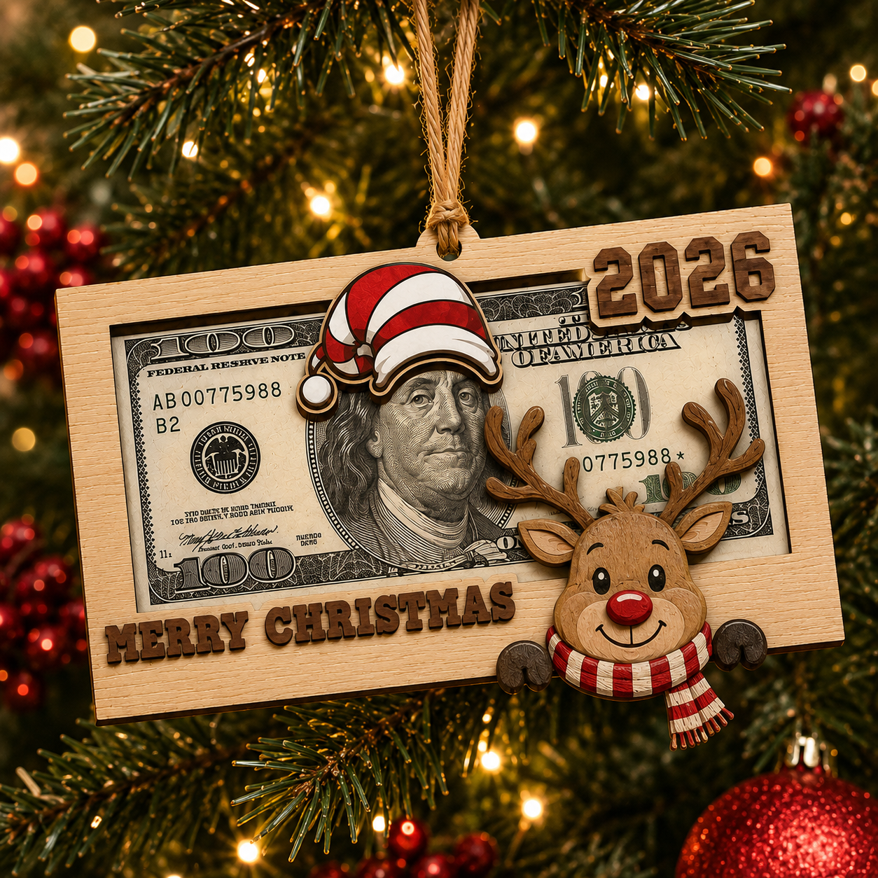 🔥Last 50pcs✨⏰ Limited anniversary edition✨Christmas Cash Holder Ornament