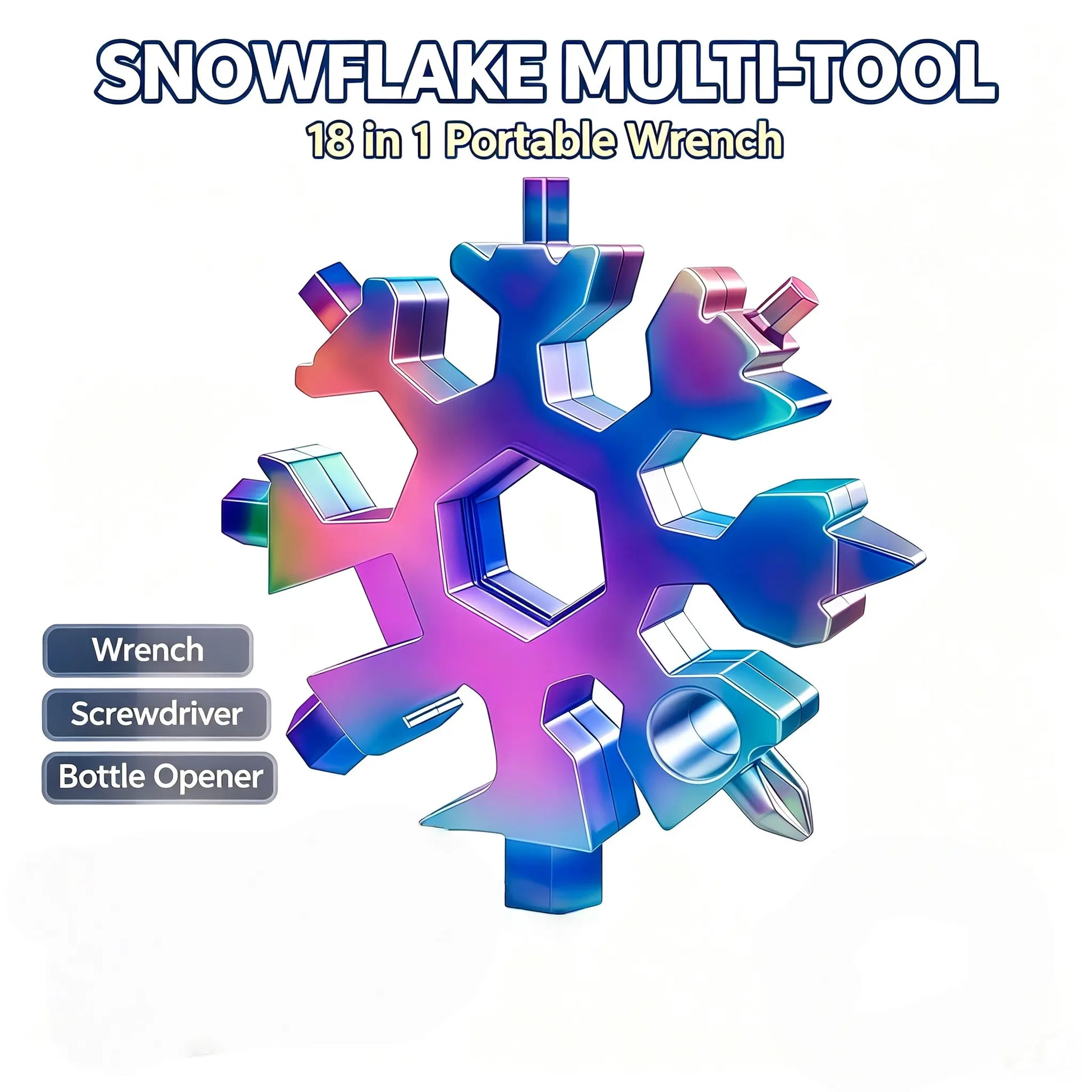 Viral 18‑in‑1 Snowflake Multi‑tool Stainless Steel Portable Wrench ❄️ - image 10