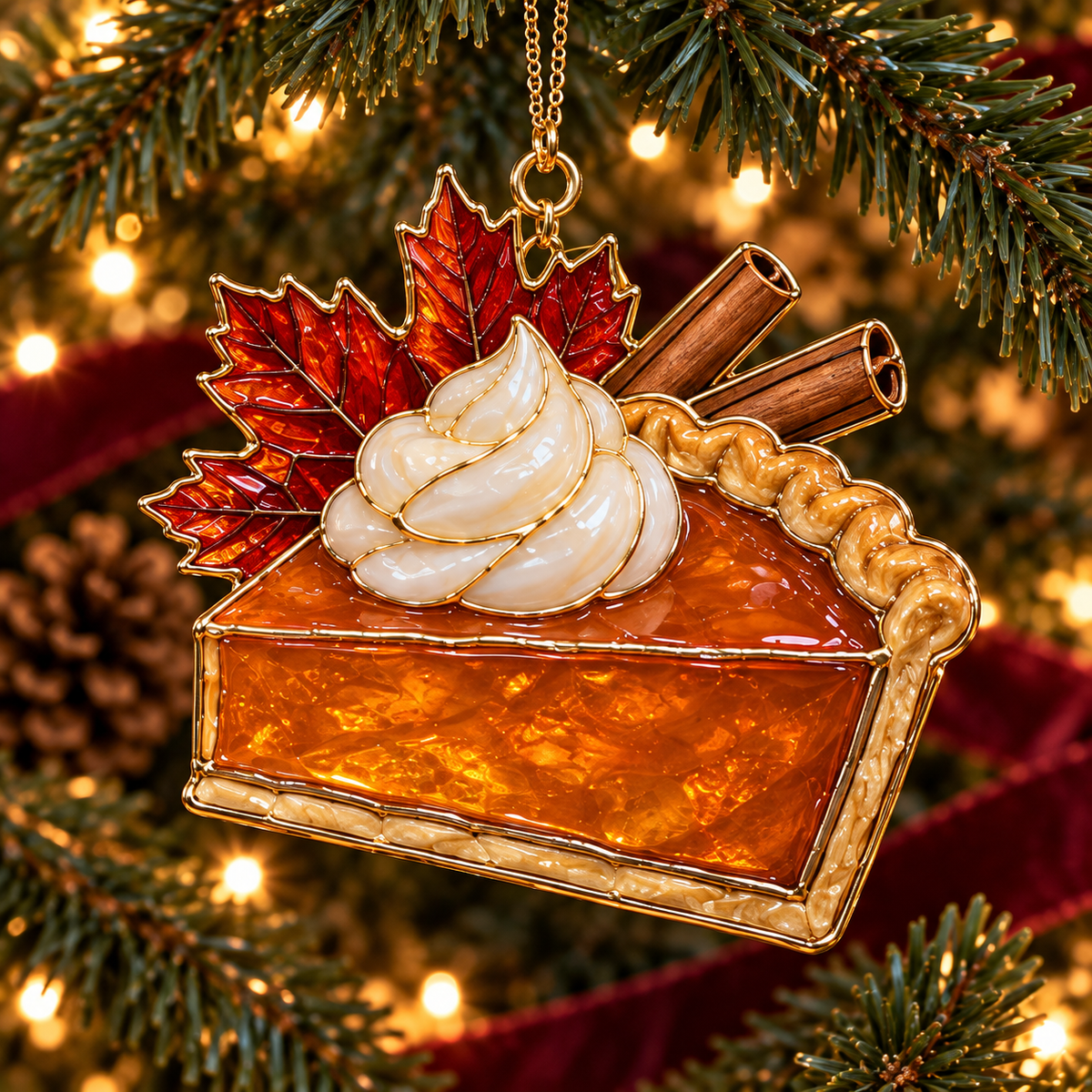 ✨ 2026 Thanksgiving Stained Glass Ornaments – Set of 6