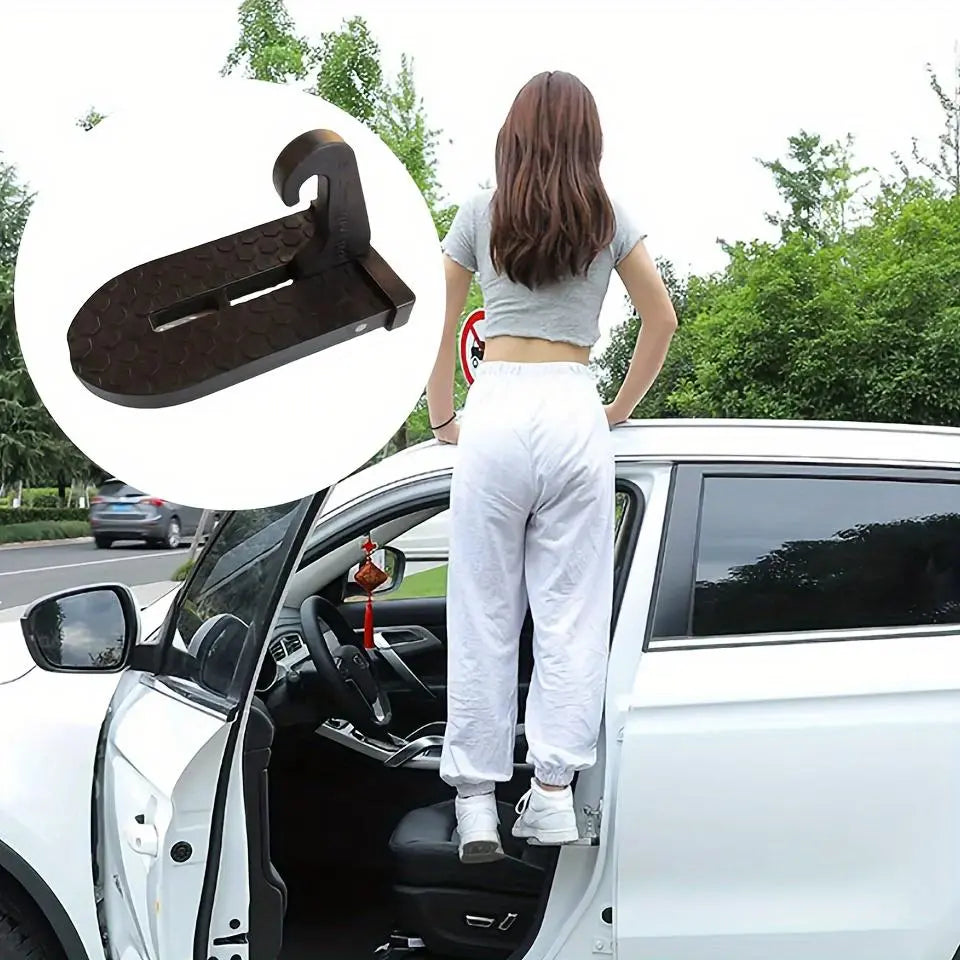 Car Door Step with Safety Hammer, Automotive Compact Anti-Slip Roof Latch Hook Ladder 🚙