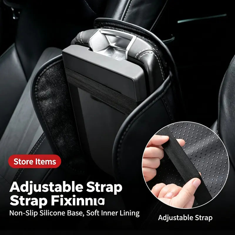 Multifunctional Car Armrest Box Cushion with Built-in Storage Bag 🚙