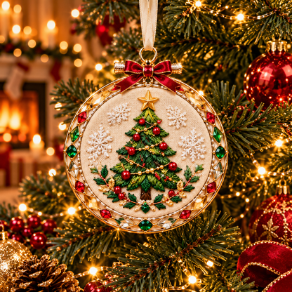 Vintage Sewing Christmas Ornaments – 6-Piece Elegant Holiday Keepsake Collection | Perfect Christmas Gifts for Sewing Lovers & Quilters 🎄🧵