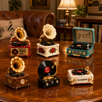 Gramophone Collection Advent Calendar 2026 – 24 Vintage Record Player & Music Miniatures, Retro Collectible Gift for Music Lovers