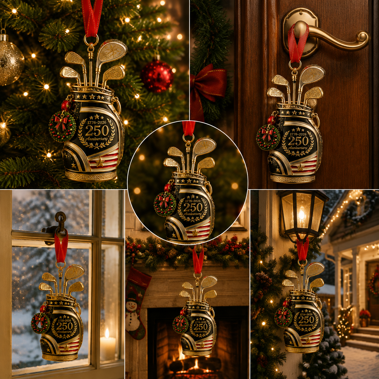 ✨250th Anniversary Golf Christmas Ornament