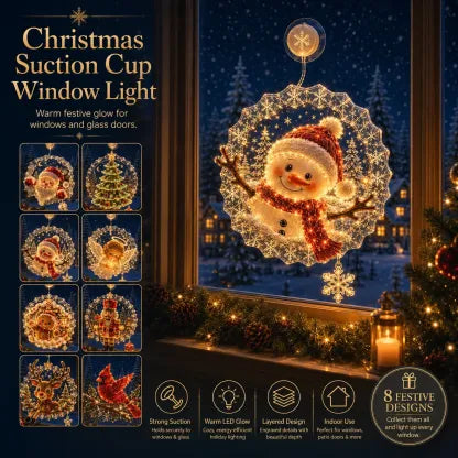 ✈️Last Day 50% OFF✨🎄Lighted Christmas Window Decoration with Suction Cup | Warm LED Window Light with Double-Layer Design & Multiple Festive Styles Flat Version✨ - image 13