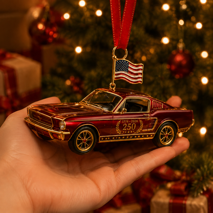 ✨250th Anniversary Vintage Red Car Ornament