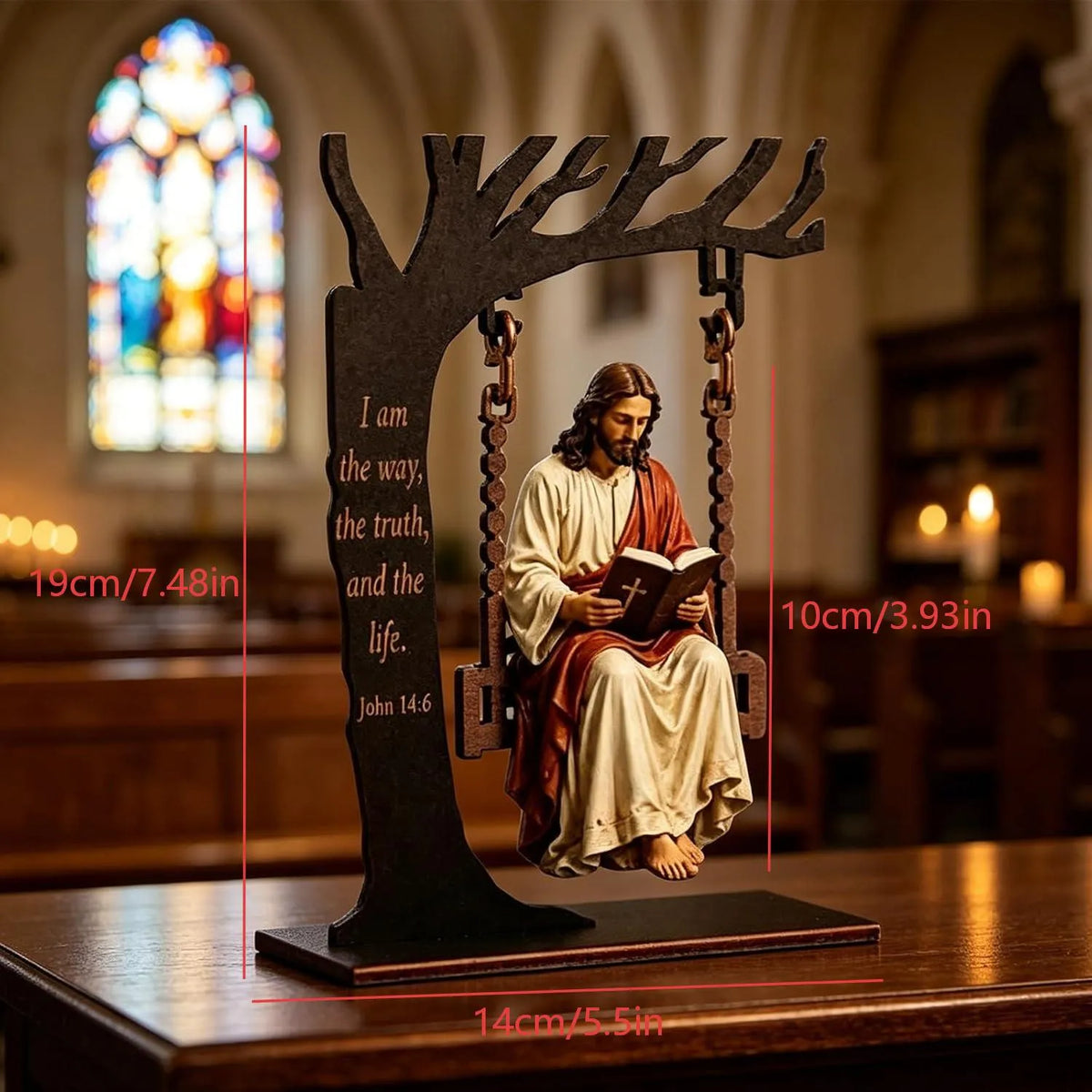 🔥✝️📚Christian Jesus Swing Ornament - image 4