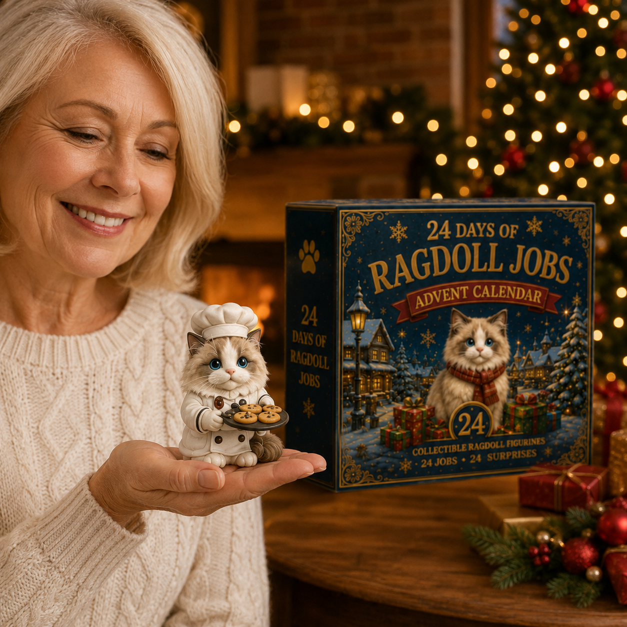 Ragdoll Jobs Advent Calendar 2026 – 24 Days of Unique  Collectible Ragdoll Cat Miniatures, Christmas Countdown Gift for Cat Lovers
