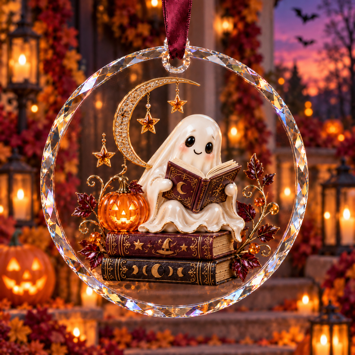 2026 Enchanted Halloween Hanging Ornaments – 8 Whimsical Designs with Ghosts, Black Cats & Moonlit Magic