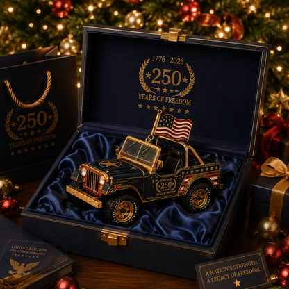 ✨250th Anniversary Vintage Pickup Truck Christmas Ornament