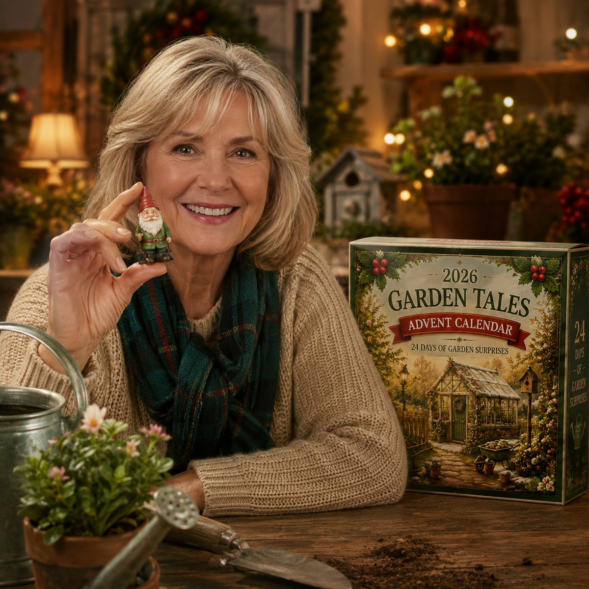2026 Garden Tales 24-Day Advent Calendar – 24 Charming Garden Miniatures, Magical Christmas Countdown Gift Set for Garden Lovers & Collectors